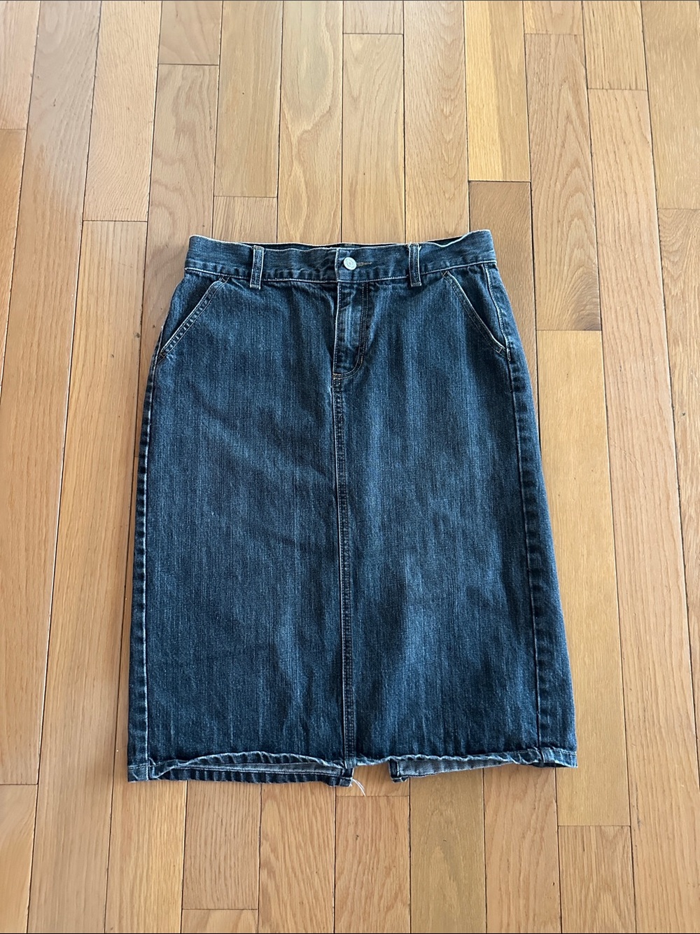 GAP Dark Indigo Denim Midi Skirt